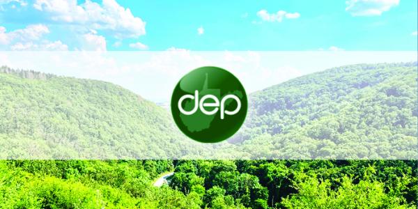 Image of WV mountains. The DEP logo is overlayed